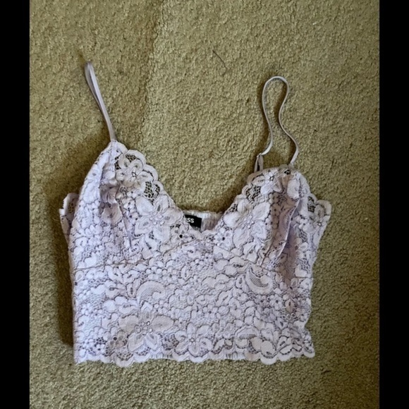 EXPRESS Lilac Purple Crop Top Size Small - Picture 4 of 7
